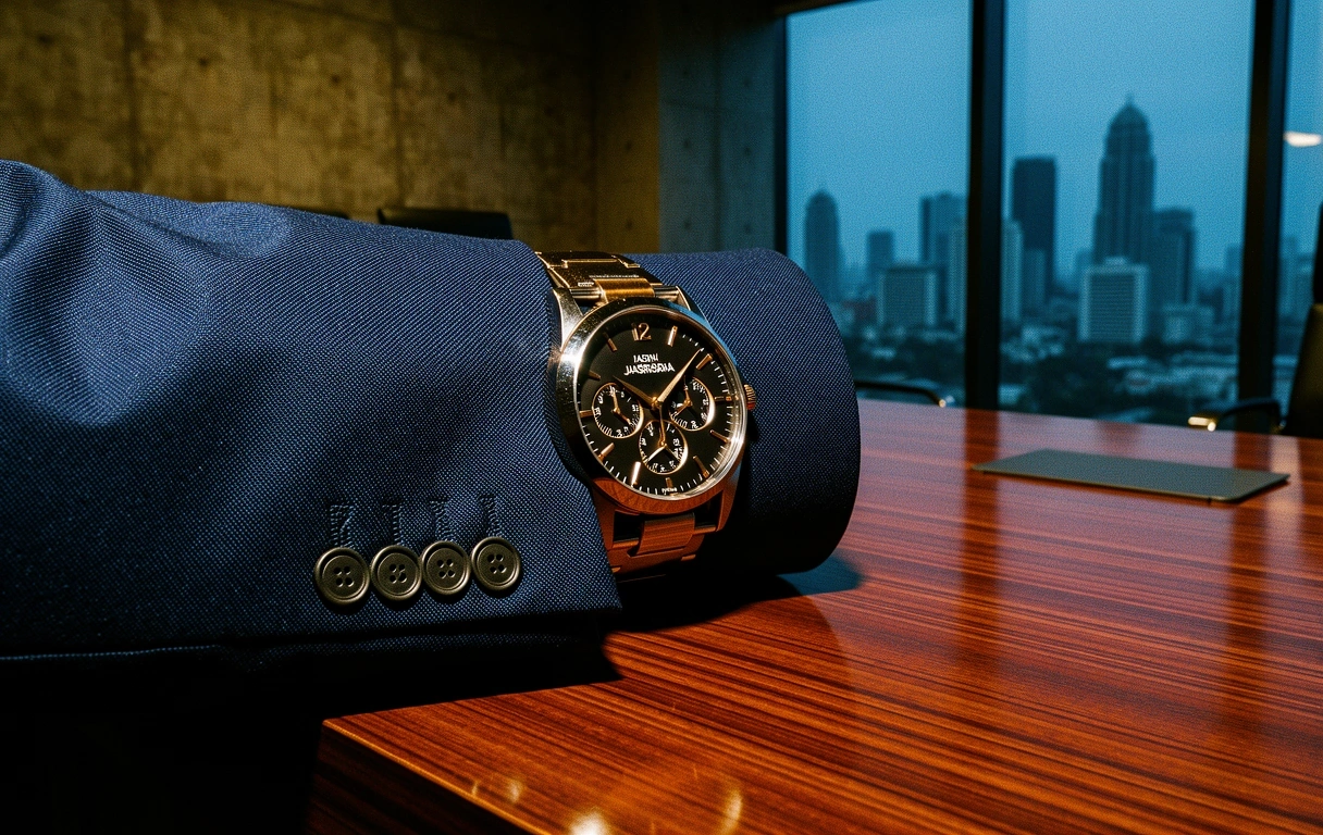 Sartorial detail in professional context