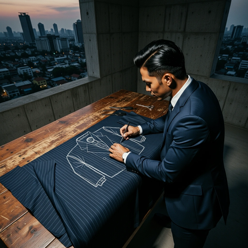 Detailed fabric texture and tailoring